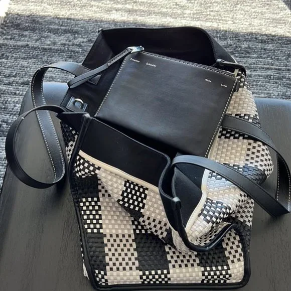 PROENZA SCHOULER Large Morris Woven Plaid Tote - Picture 7 of 9